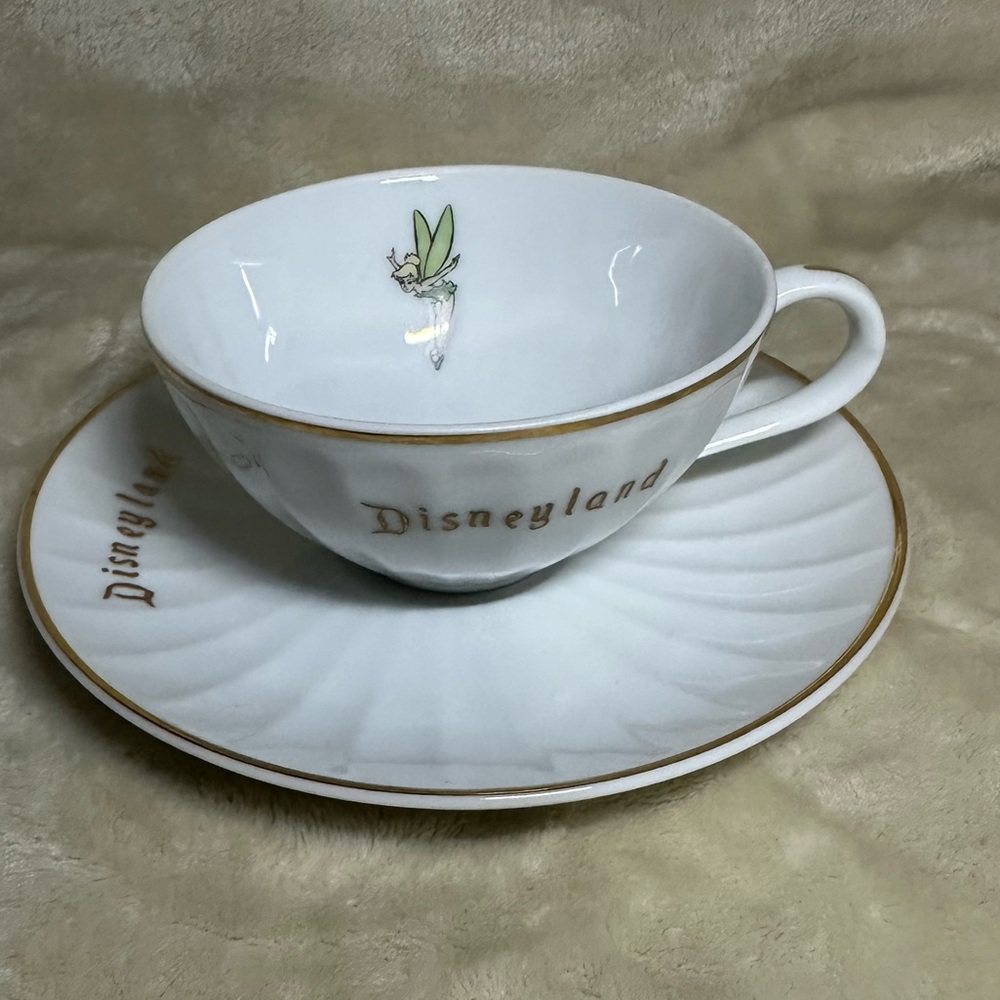 Vintage Disneyland Tea Cup & Saucer Featuring Tinkerbell and the Castle - Picture 5 of 10